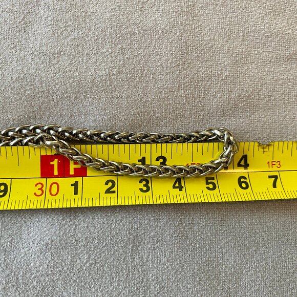 Vintage Elephant Necklace~Lightweight Resin Marcasite Accents 28" Chain - Picture 5 of 6